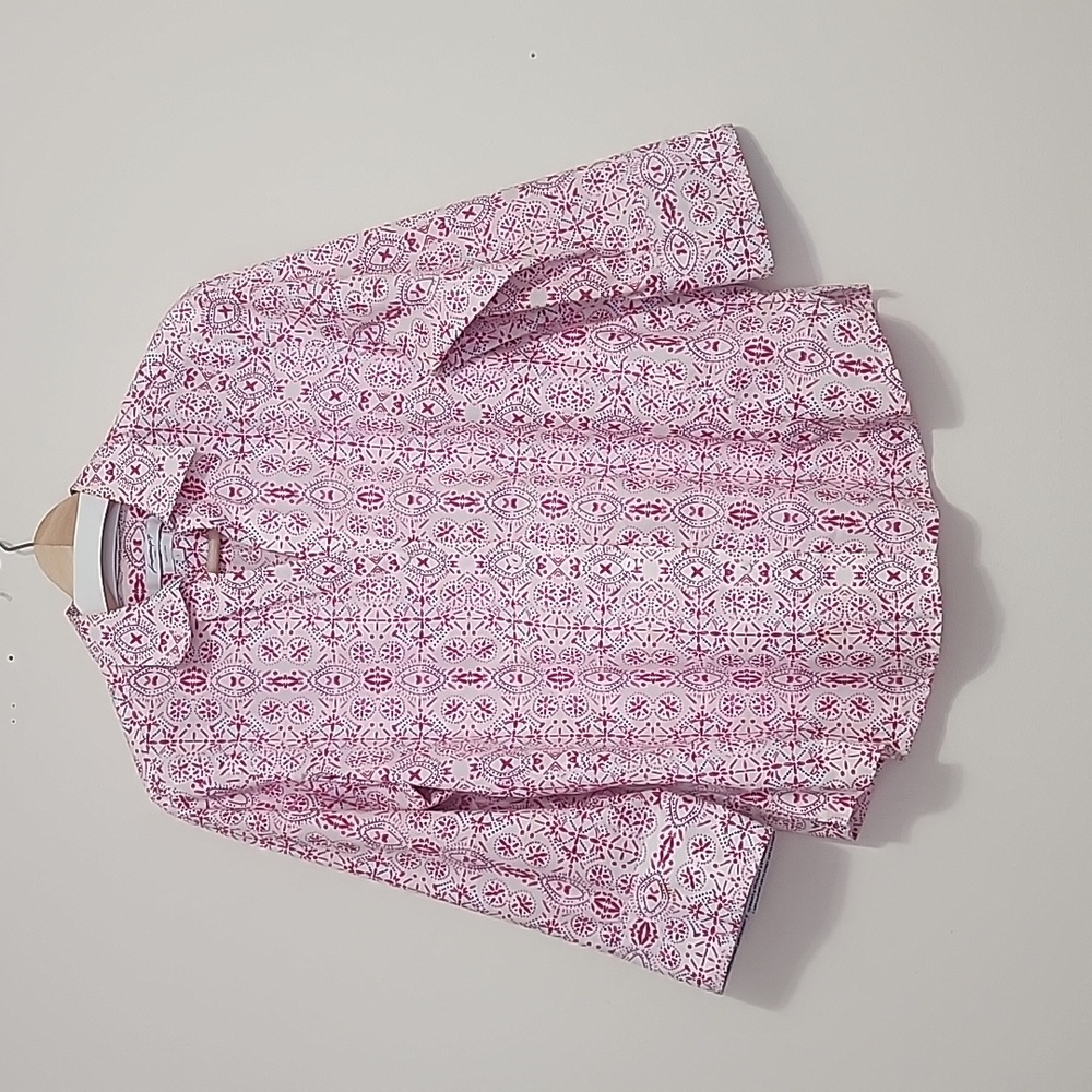Foxcroft no iron print blouse